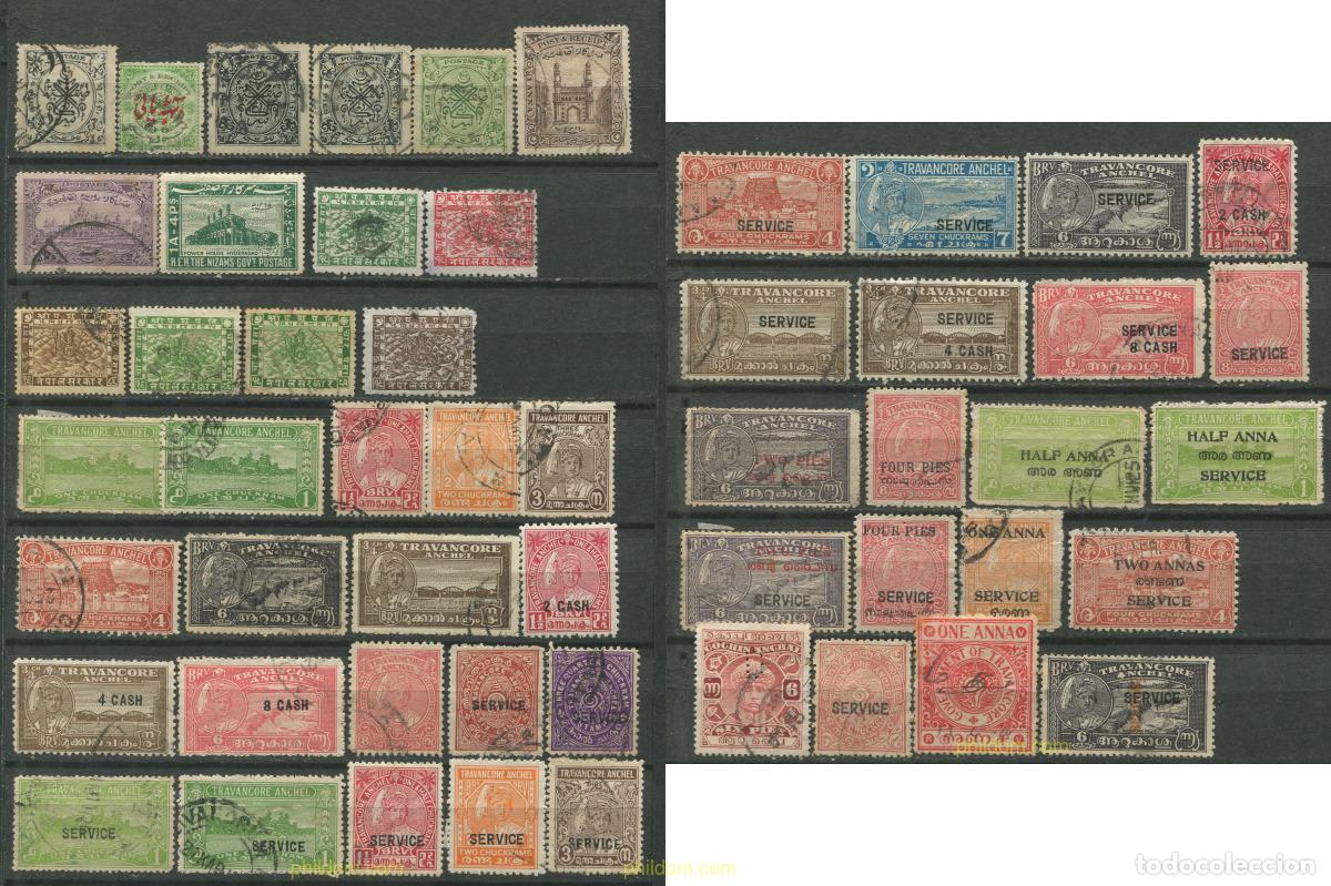 Sellos: 711896 MNH INDIA - HYDERABAD 1940 LOTE SELLOS, ESTADOS INDIA