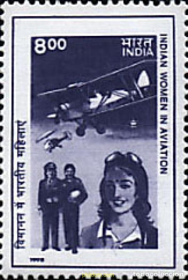 Sellos: 55689 MNH INDIA 1998 MUJERES INDIAS EN LA AVIACION