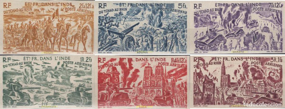 Sellos: 19688 MNH INDIA FRANCESA 1946 DEL CHAD AL RIN