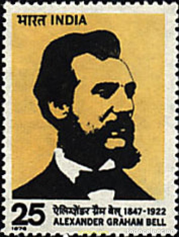 Sellos: 55438 MNH INDIA 1976 CENTENARIO DEL TELEFONO