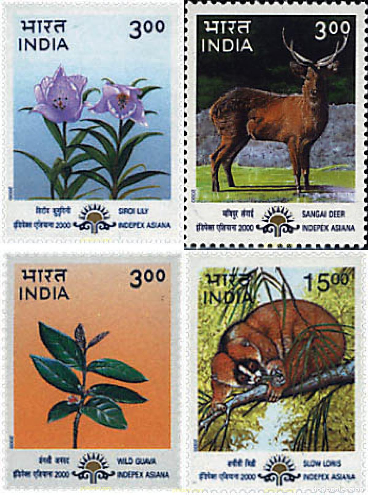 Sellos: 89754 MNH INDIA 2000 INDEPEX ASIANA 2000. EXPOSICION FILATELICA INTERNACIONAL