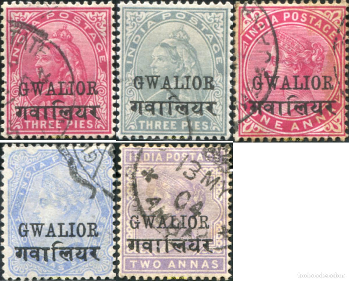 Sellos: 786261 USED GWALIOR 1903 SELLOS DE INDIA INGLESA DE 1892-1900 SOBRECARGADOS