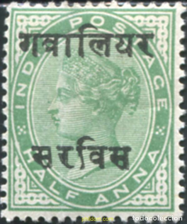Sellos: 791631 HINGED GWALIOR 1903 SELLOS DE INDIA INGLESA DE 1892-1900 SOBRECARGADOS-SERVICIO