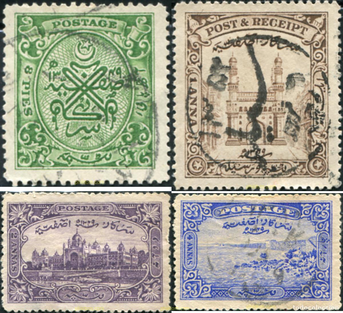 Sellos: 791695 USED INDIA - HYDERABAD 1931 SERIE BASICA