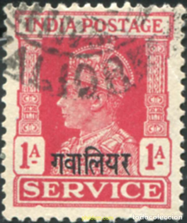 Sellos: 791710 USED GWALIOR 1940 SELLOS DE SERVICIO DE INDIA INGLESA SOBRECARGADOS