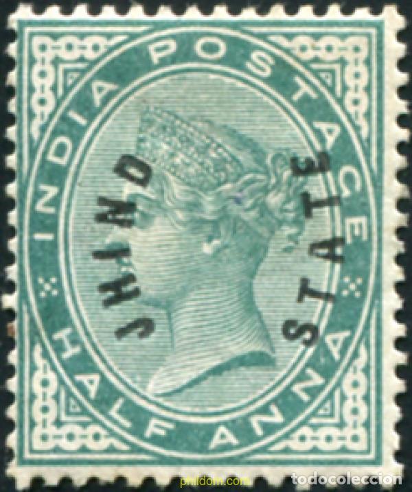 Sellos: 791734 HINGED JHIND 1885 SELLOS DE INDIA INGLESA DE 1866-82 SOBRECARGADOS