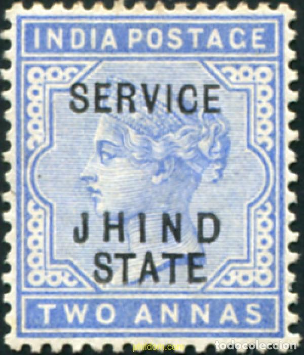 Sellos: 791739 HINGED JHIND 1887 SELLOS DEL 1886-1903 SOBRECARGADOS. -SERVICE JHIND STATE-