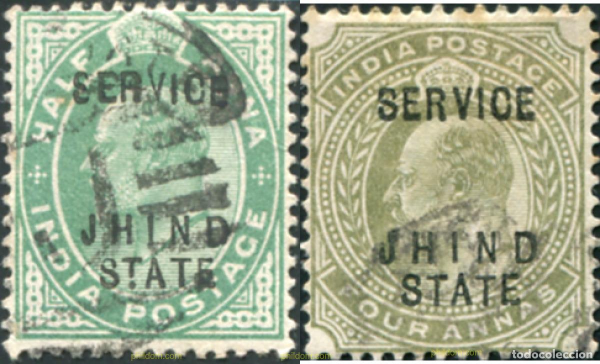 Sellos: 791742 USED JHIND 1903 SELLOS DE INDIA INGLESA DE 1903 (EDUARDO VII) SOBRECARGADOS-SERVICIO