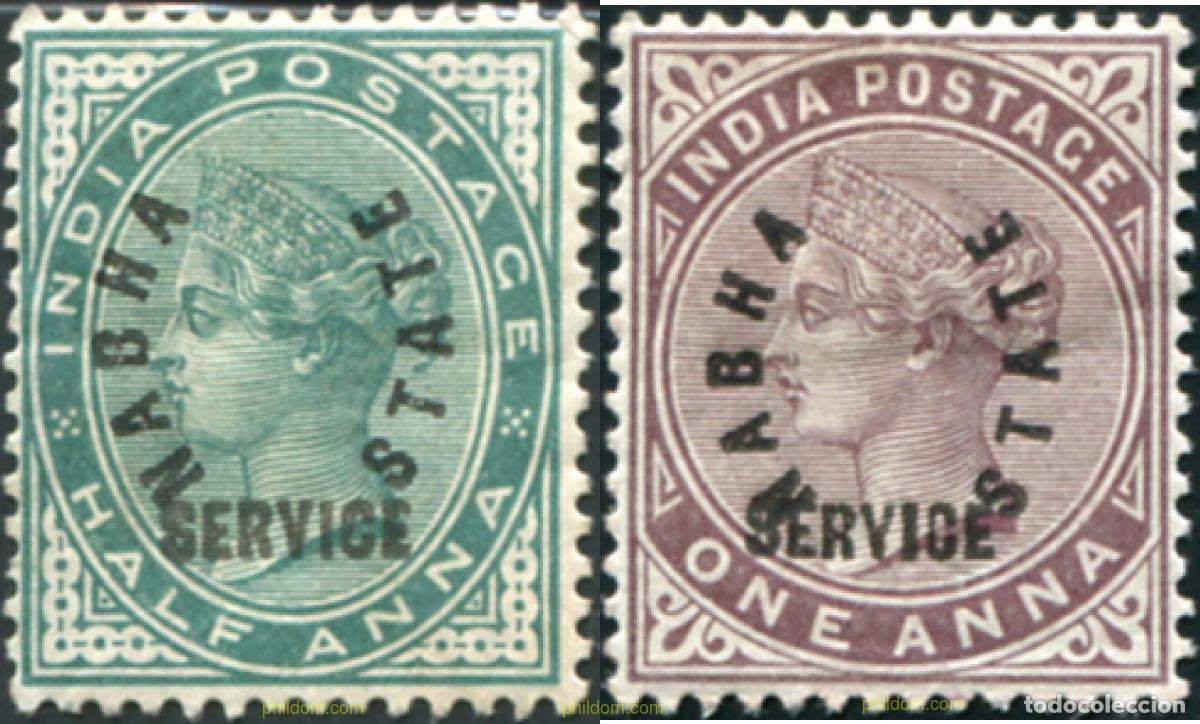 Sellos: 791791 HINGED NABHA 1885 SELLO DE 1885 SOBRECARGADOS-SERVICIO