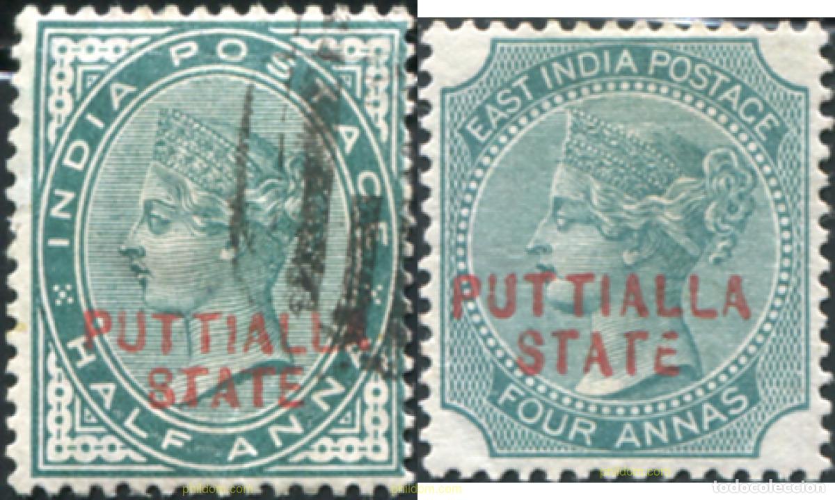 Sellos: 791807 USED PATIALA 1885 SELLO DE INDIA INGLESA DE 1866-82 SOBRECARGADOS