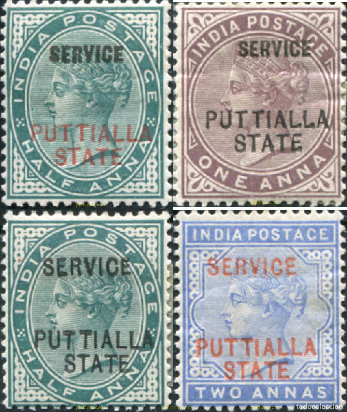 Sellos: 791809 HINGED PATIALA 1886 SELLOS DE INDIA INGLESA DE 1885 SOBRECARGADOS
