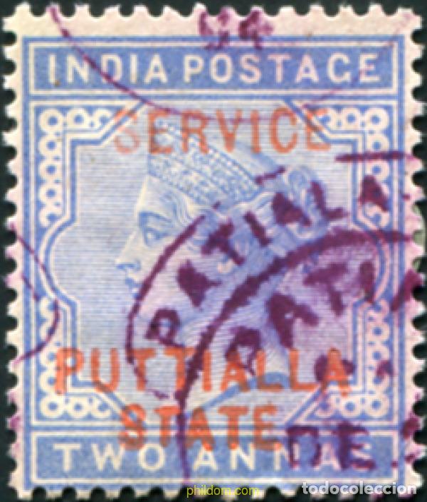 Sellos: 791815 USED PATIALA 1886 SELLOS DE INDIA INGLESA DE 1885 SOBRECARGADOS