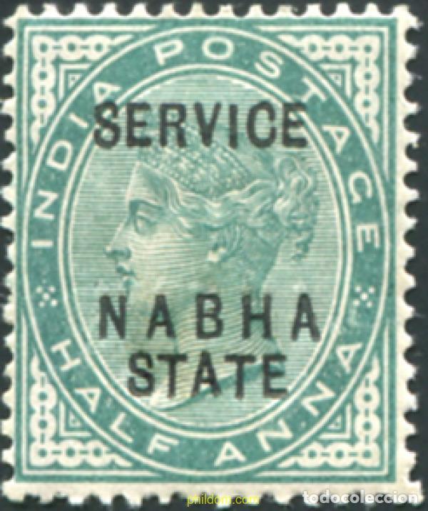 Sellos: 791819 HINGED NABHA 1887 SELLOS DE INDIA INGLESA DE 1887-1900 SOBRECARGADOS-SERVICIO