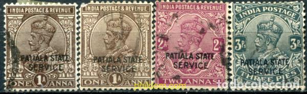 Sellos: 791922 USED PATIALA 1927 SELLOS DE INDIA INGLESA DE 1928-38 SOBRECARGADOS