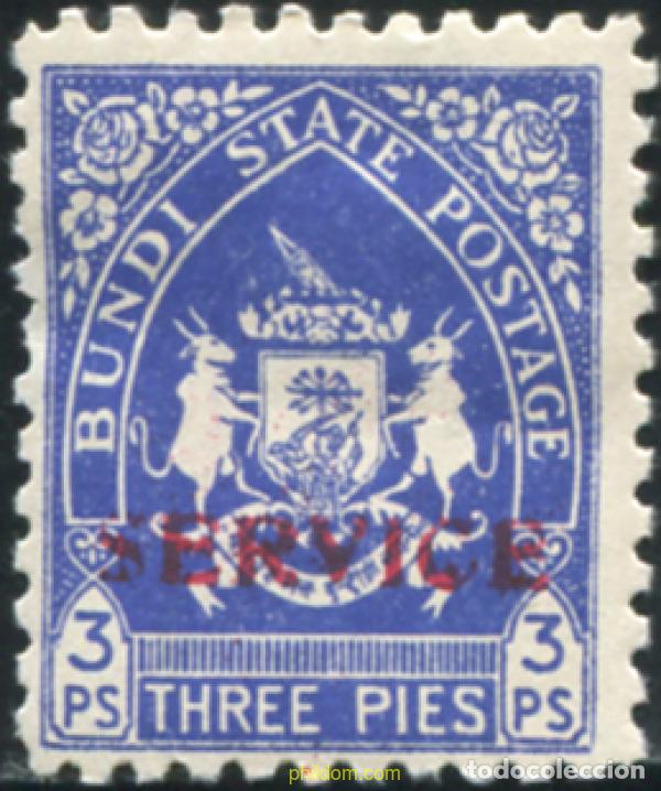 Sellos: 792035 HINGED INDIA - BUNDI 1941 SELLOS SOBRECARGADOS SERVICIO