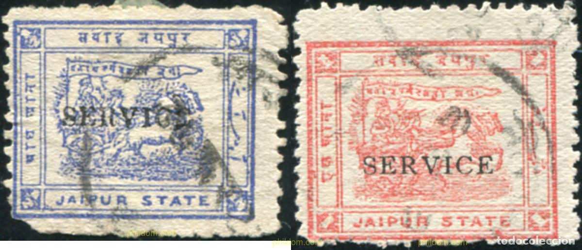Sellos: 792038 USED JAIPUR 1929 SELLOS DE 1913-33 SOBRECARGADOS
