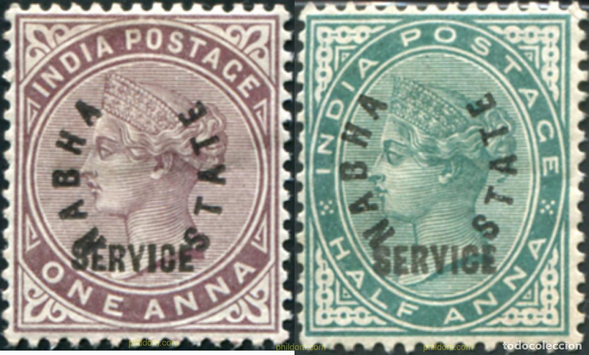 Sellos: 791791 HINGED NABHA 1885 SELLO DE 1885 SOBRECARGADOS-SERVICIO