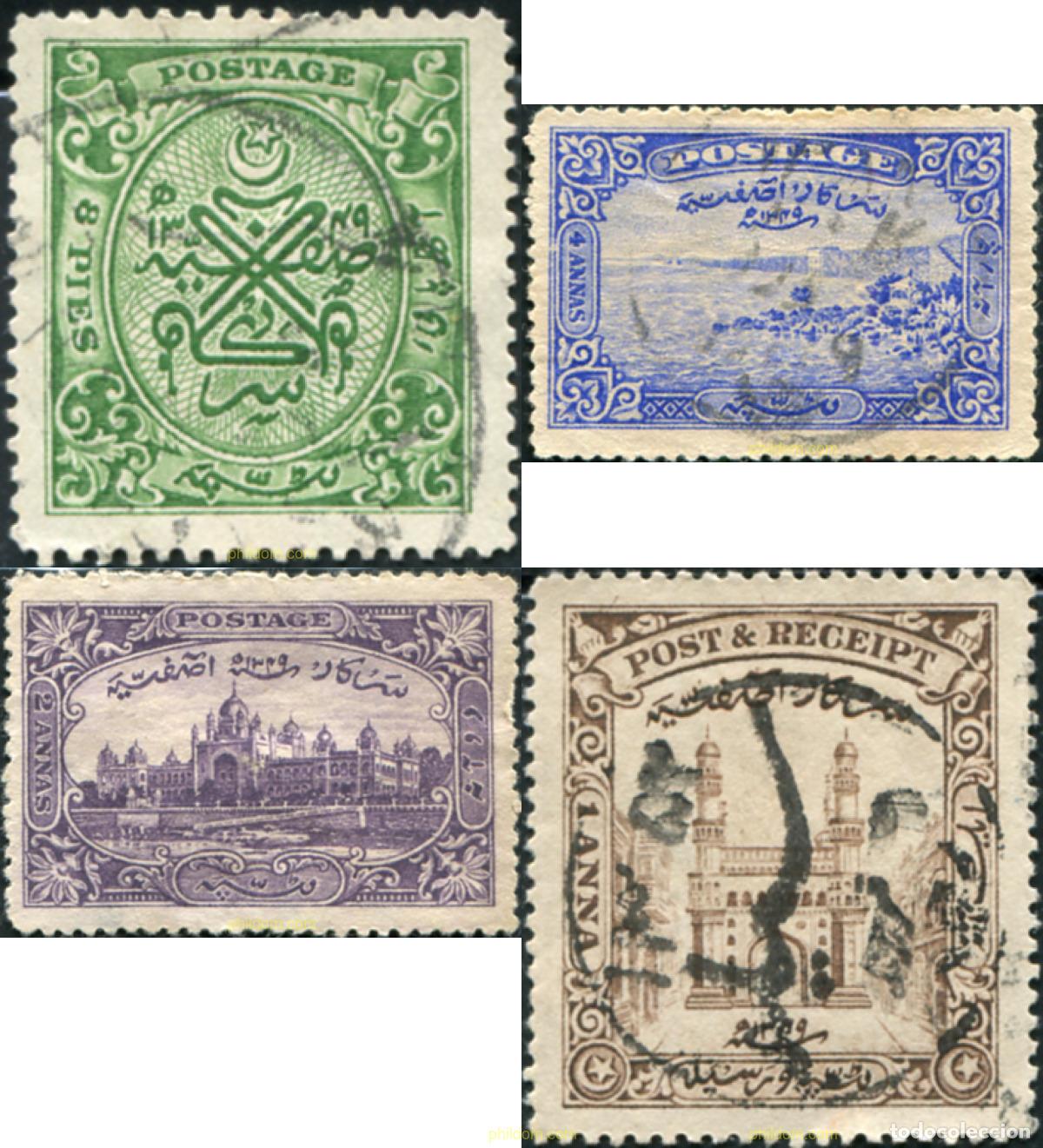 Sellos: 791695 USED INDIA - HYDERABAD 1931 SERIE BASICA