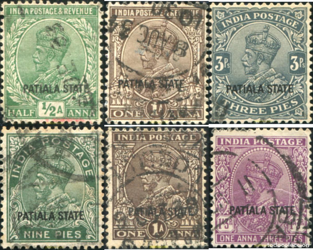 Sellos: 787245 USED PATIALA 1928 SELLOS DE INDIA INGLESA DE 1927-34 SOBRECARGADOS