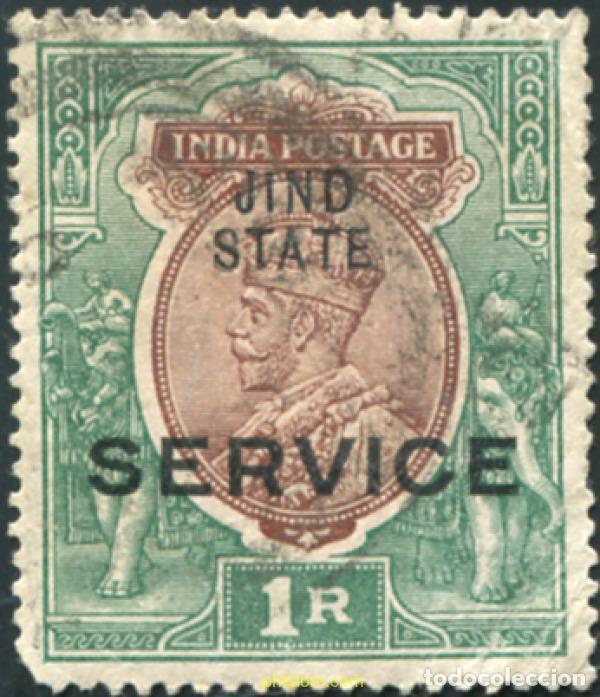 Sellos: 791789 USED JHIND 1914 SELLOS DE SERVICIO DE INDIA INGLESA DE 1912-21 (GEORGE V) SOBRECARGADOS