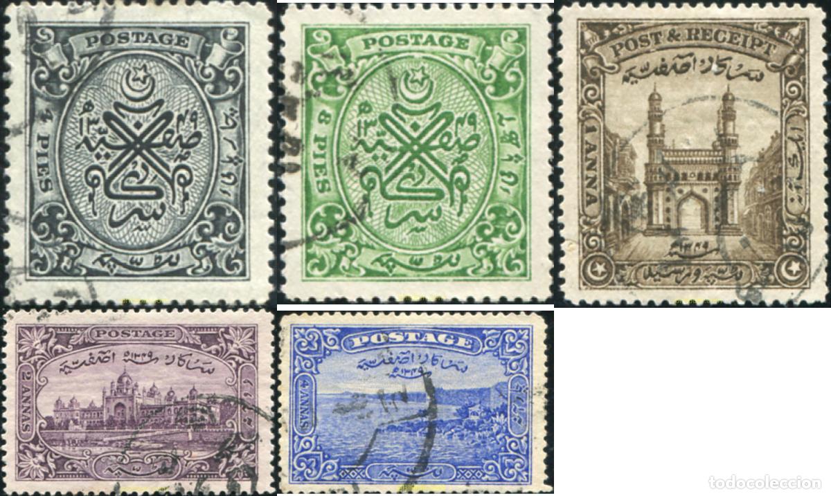 Sellos: 791177 USED INDIA - HYDERABAD 1931 SERIE BASICA