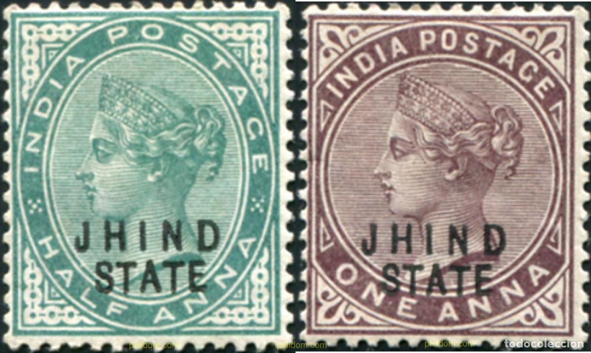 Sellos: 791732 HINGED JHIND 1886 SELLOS DE INDIA INGLESA DE 1866-92 SOBRECARGADOS