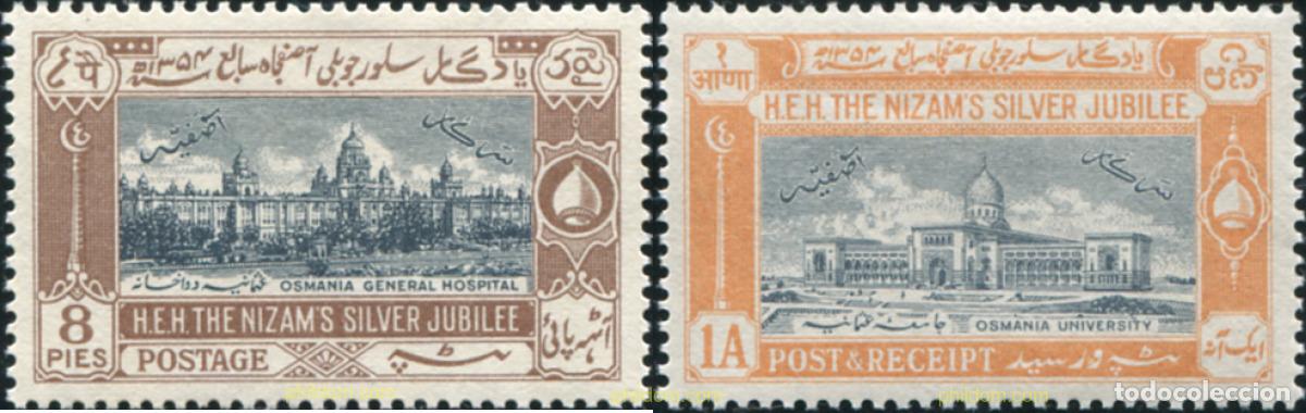 Sellos: 791699 HINGED INDIA - HYDERABAD 1937 JUBILEO DEL NIZAM OSMAN