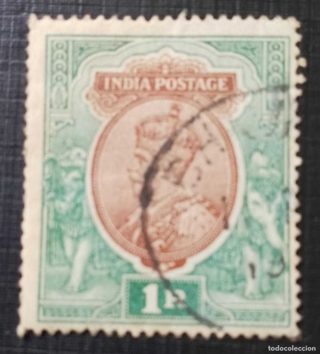 Sellos: INDIA INGLESA - MONARQUIA, REY JORGE V CON CORONA IMPERIAL