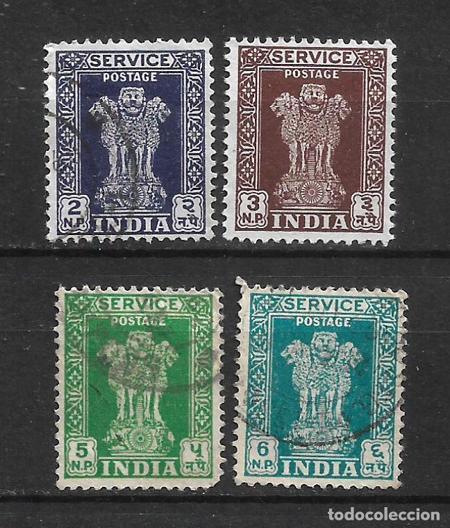 Sellos: india 1957-58 # O128-O131 usado - 19/18