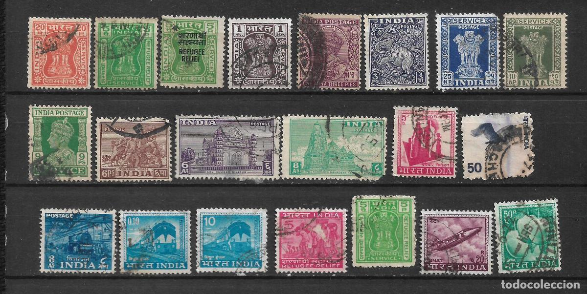 Sellos: india lote 21 sellos usado - 19/23