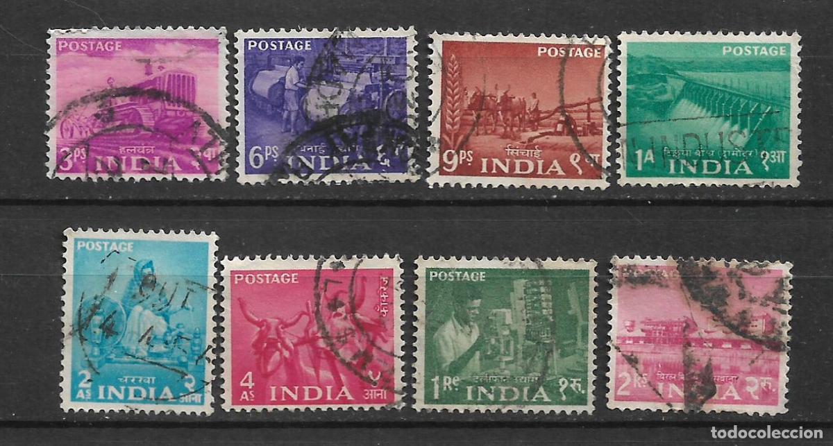 Sellos: india lote 8 sellos usado - 19/23