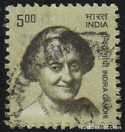Sellos: India 2008 Scott 2282 Sello &ordm; Indira Gandhi Primer Ministro Michel 2318 Yvert 2102 India Stamp