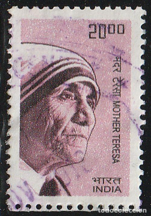 Sellos: India 2009 Scott 2286 Sello &ordm; Madre Teresa de Calcuta Anjez&euml; Gonxhe Bojaxhiu (1910-1997) Michel 2359