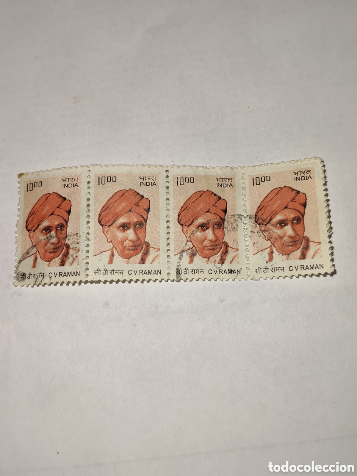 Sellos: Bloque de 4 sellos de la India cient&iacute;fico Venkata Raman Nobel 1930 a&ntilde;o 2009