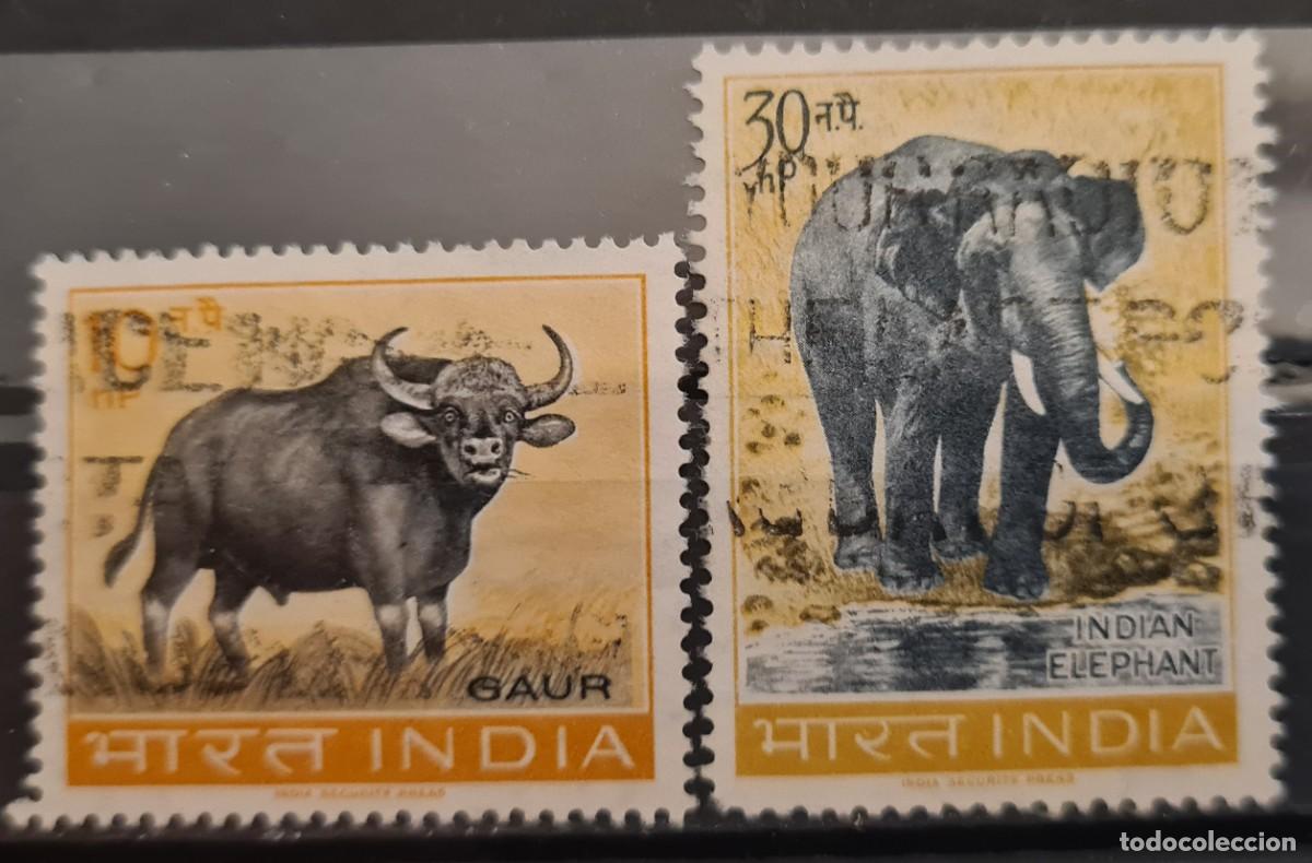 Sellos: Serie de sellos usados de India 1962-63: protecci&oacute;n de la fauna salvaje