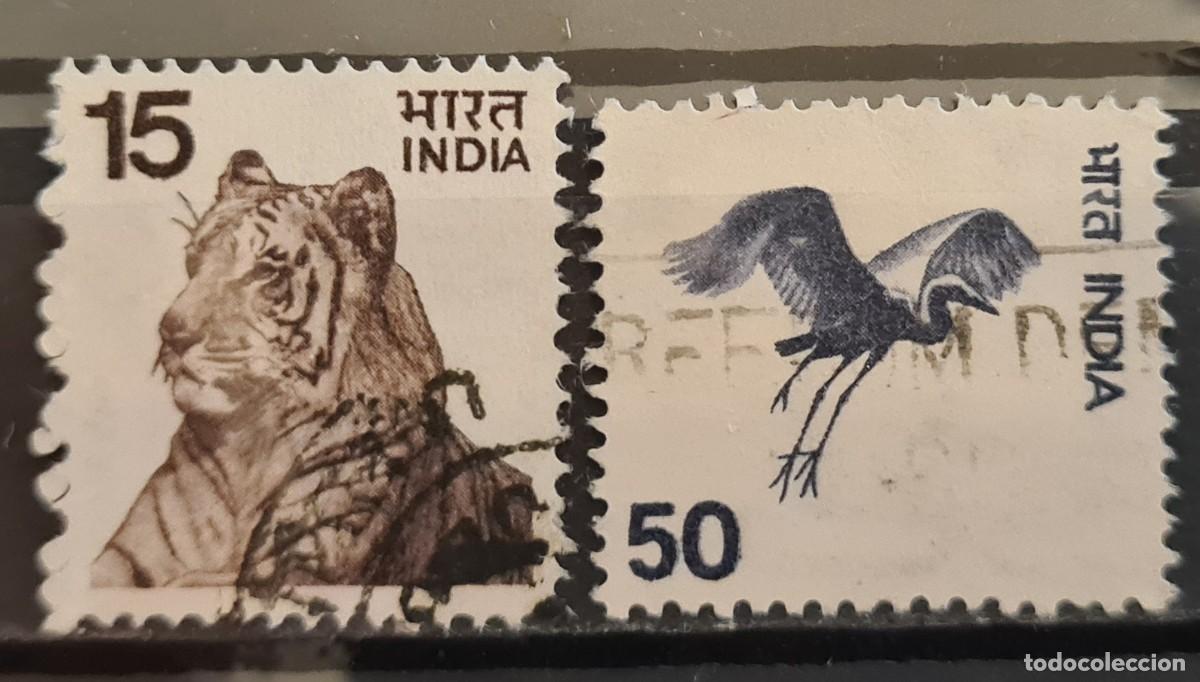 Sellos: Serie de sellos usados de India 1975: tipos de 1974 sin indicaci&oacute;n monetaria