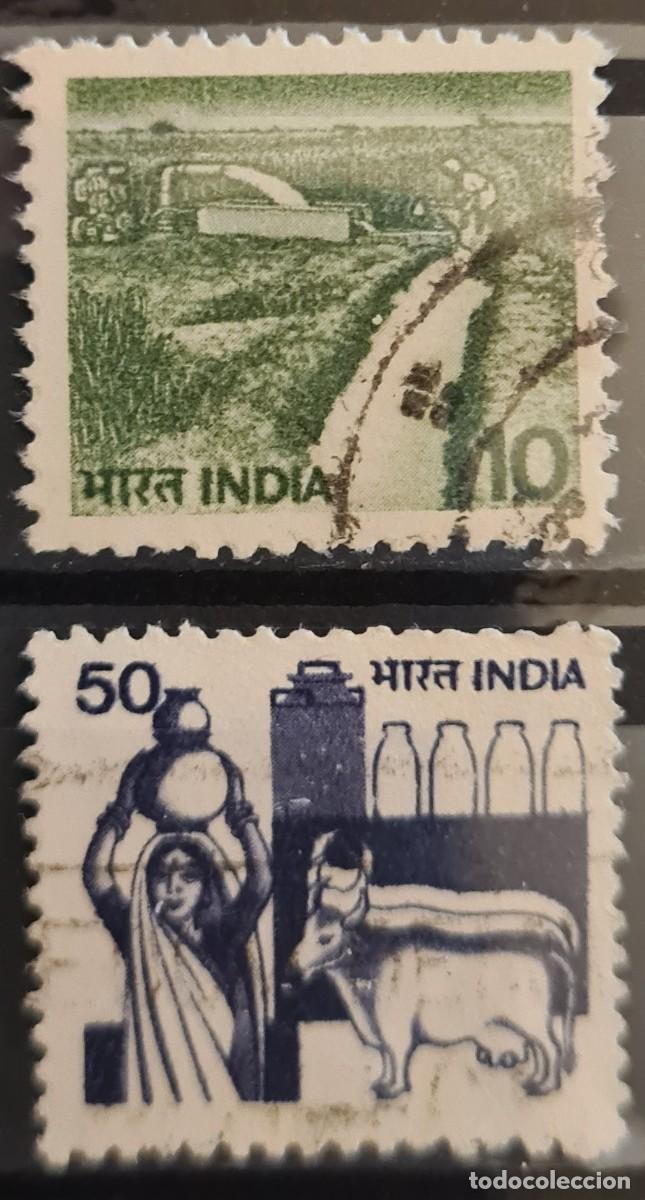 Sellos: Serie completa de sellos usados de India 1982: agricultura y desarrollo