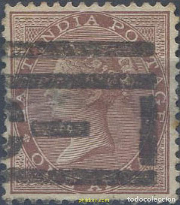 Sellos: 660992 USED INDIA INGLESA 1865 SELLOS CON FILIGRANA DEL ELEFANTE