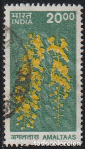 Sellos: India 2000 Scott 1828 Sello &ordm; Flora Arbol Lluvia de Oro Amaltaas Cassia Fistula Michel 1798
