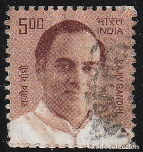 Sellos: India 2008 Scott 2283 Sello &ordm; Rajiv Gandhi Primer Ministro Michel 2319 Yvert 2130 India Stamp Timbre
