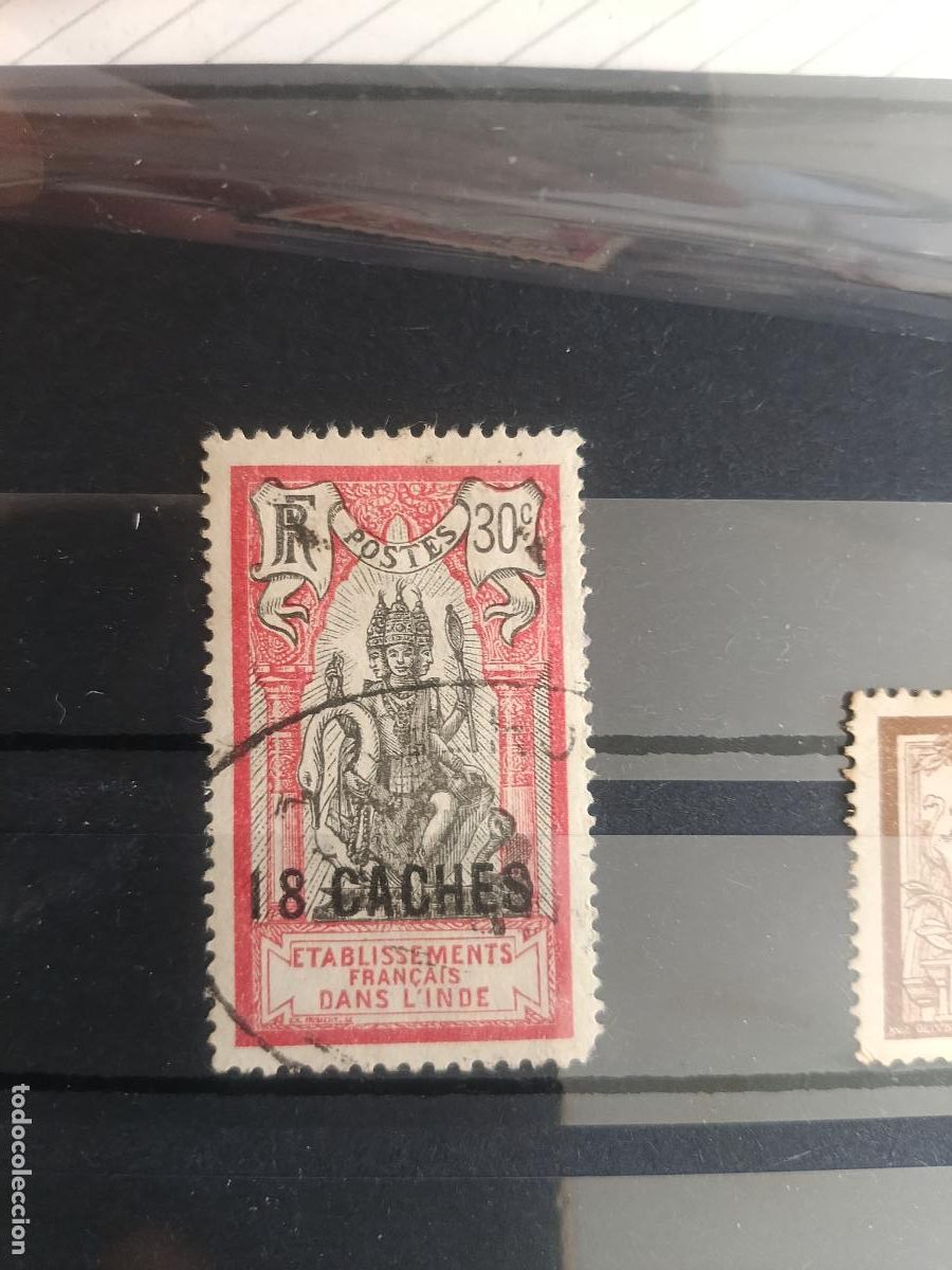 Sellos: India francesa, Etablissements Fran&ccedil;aise / DIOS BRAHMA 1923