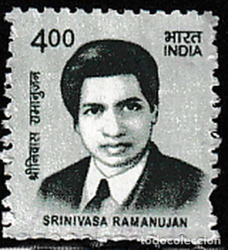 Sellos: India 2016 Scott 2797 Sello &ordm; Personajes Srinivasa Ramanujan (1887-1920) Matematico Michel 2927