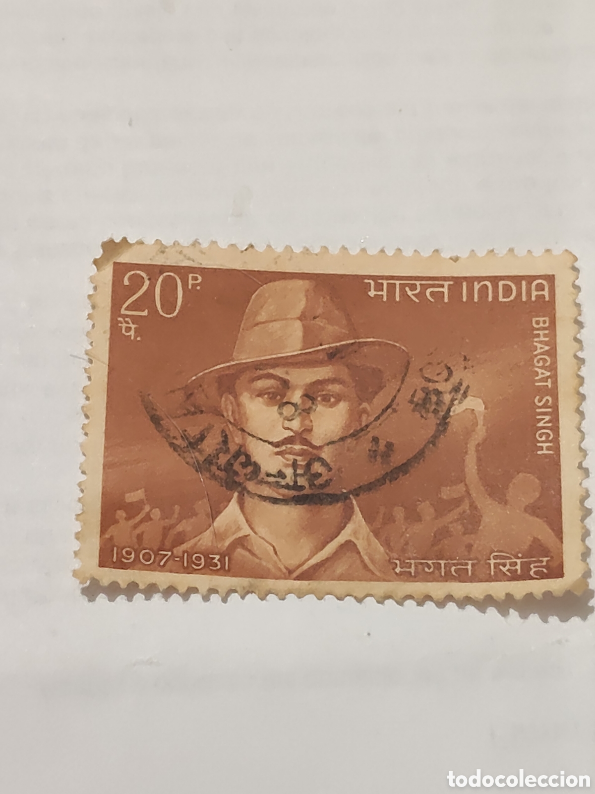 Sellos: Sello de la India Bhagat Singh celebre revolucionario y luchador por la Independencia