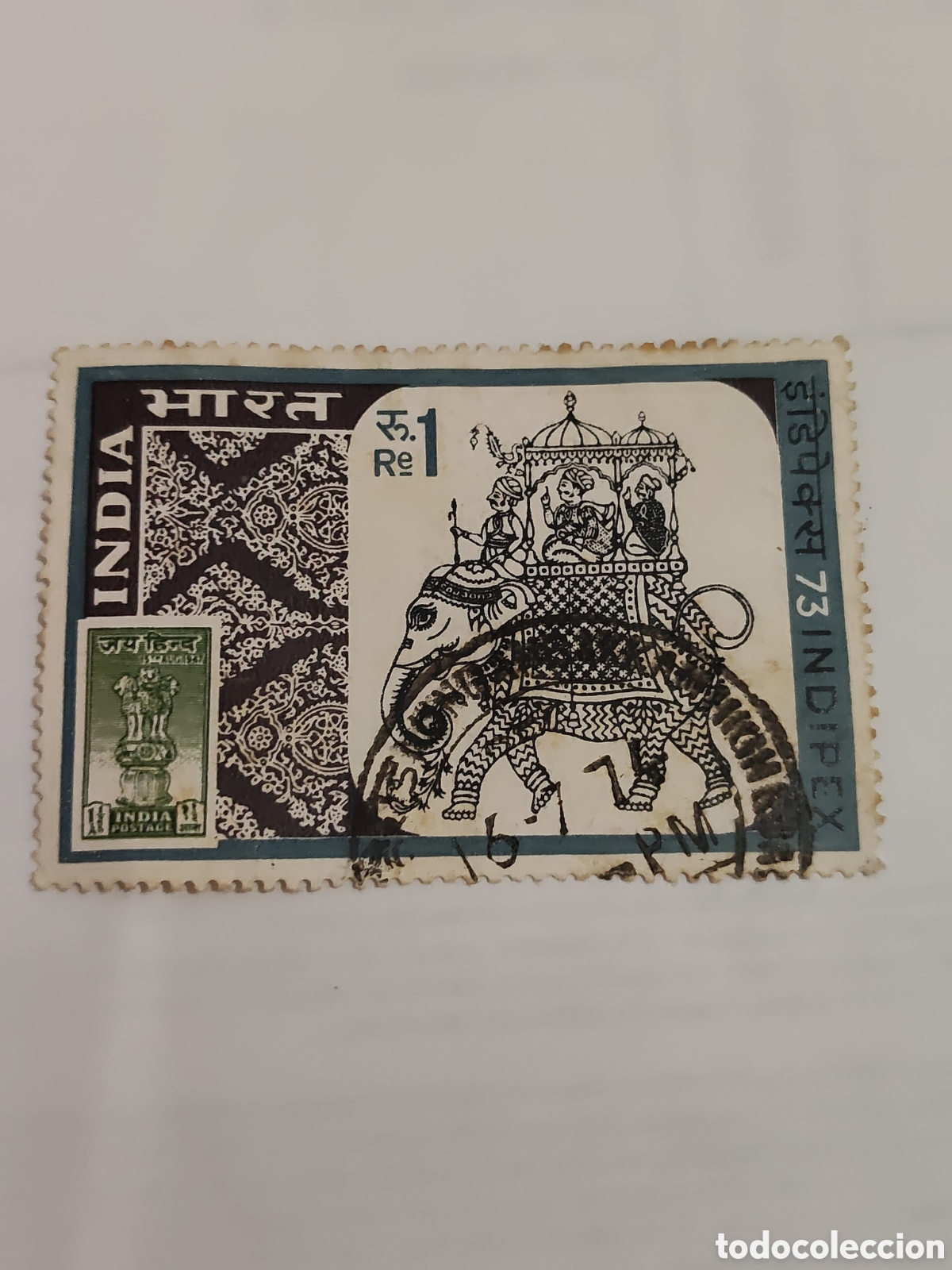 Briefmarken: Sello de la India exposici&oacute;n filat&eacute;lica Indipex 73
