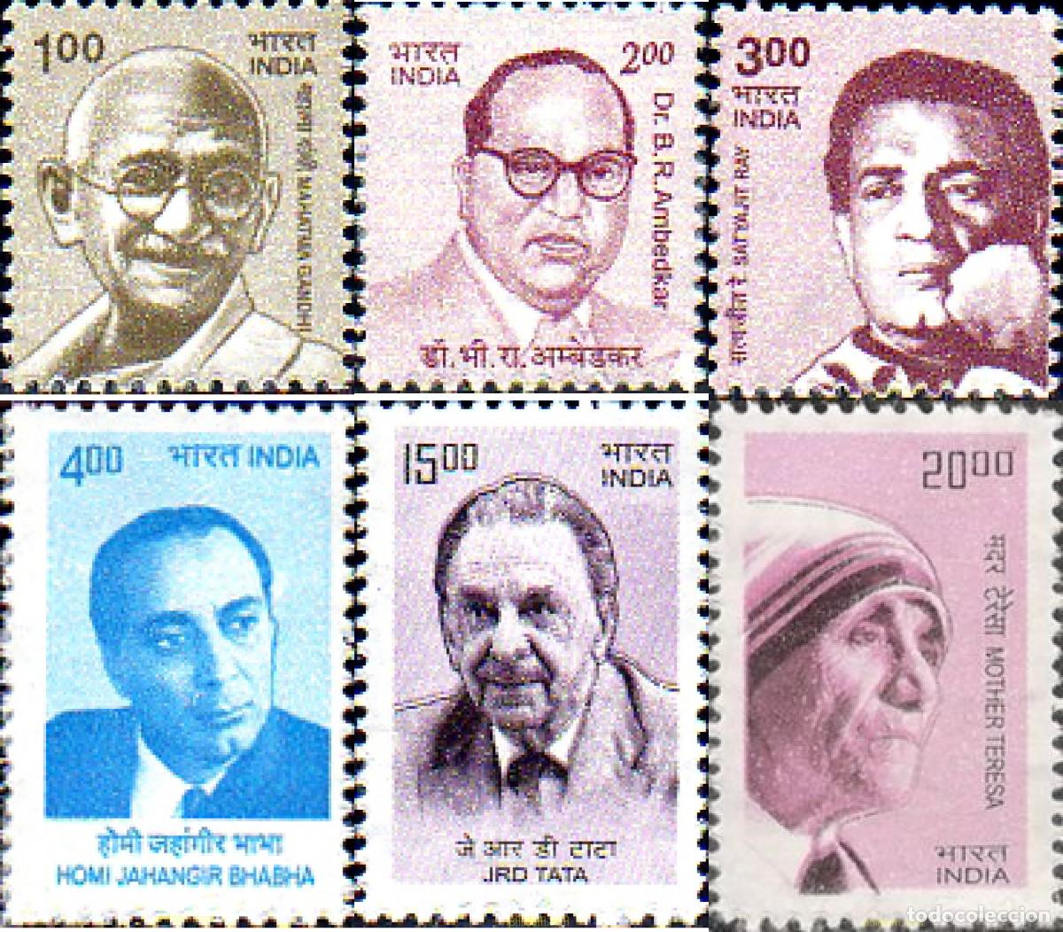 Sellos: 237674 MNH INDIA 2009 PERSONAJES.