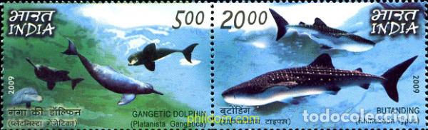 Sellos: 326057 MNH INDIA 2009 FAUNA MARINA. CONJUNTA CON FILIPINAS.
