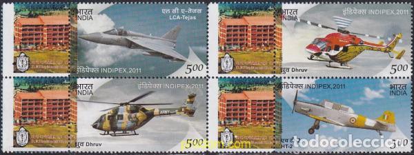 Sellos: 757331 MNH INDIA 2011 EXPOSICI&oacute;N FILAT&eacute;LICA INTERNACIONAL INDIPEX 2011, NEW DELHI. AVIONES.