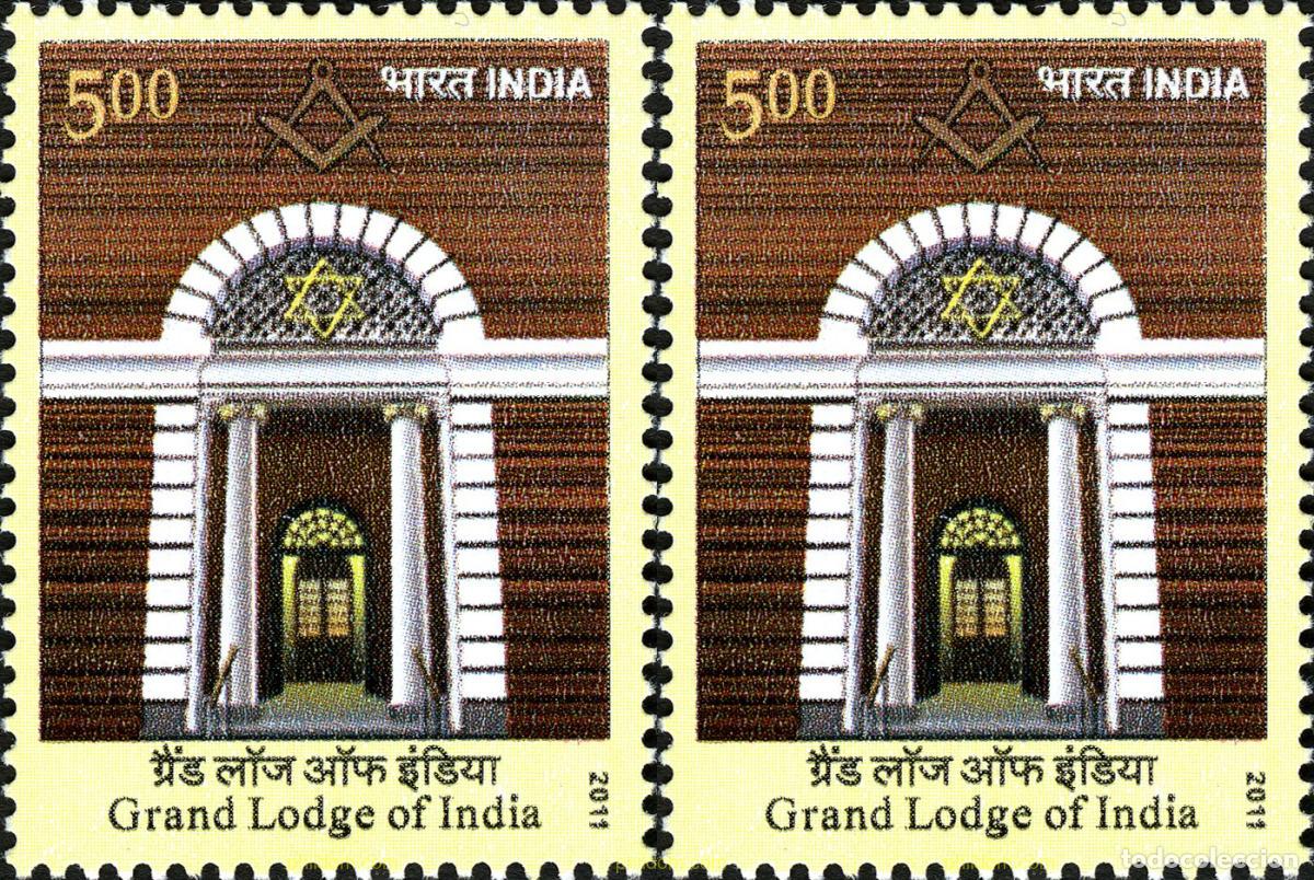 Sellos: 274431 MNH INDIA 2011 50 ANIVERSARIO DE LA GRAN LOGIA DE LA INDIA.