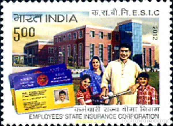 Selos: 276101 MNH INDIA 2012 R&eacute;GIMEN DE SEGUROS DE FUNCIONARIOS DEL ESTADO.