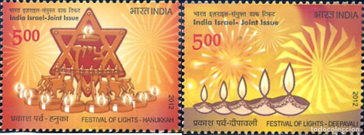 Briefmarken: 293230 MNH INDIA 2012 FIESTAS DE LAS LUCES. CONJUNTA CON ISRAEL.